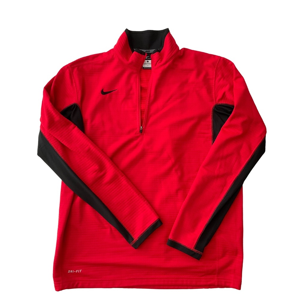 Nike Men’s Dri Fit Half Zip Pullover Red/Black Size L
